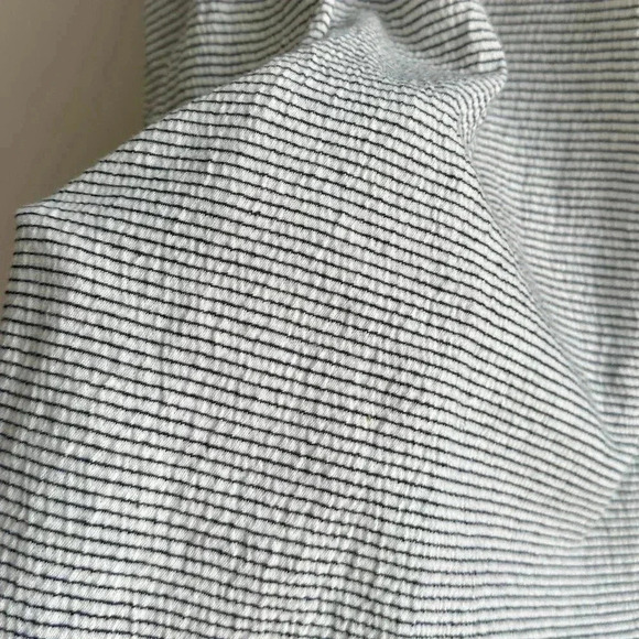 Lucky Brand Striped Flowy Peasant Blouse, Black and White Top, Size Medium - Picture 13 of 16